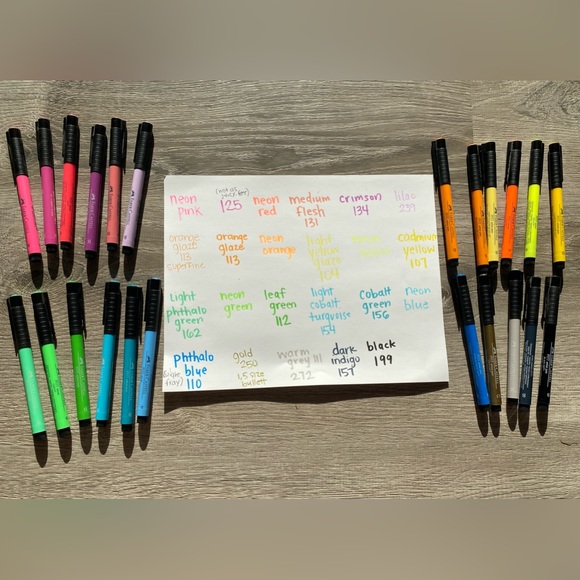 Faber Castell Pitt Artist Pen lot Big Brush Brush and Calligraphy Book - Picture 2 of 4